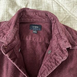 J. Crew Deep Wine Wool Shirt Jacket
